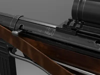 MP 40 Submachine Gun Fps-Tps Low-poly 3D model