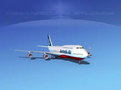 Boeing 747-8I Jumbo Jet Australis 3D model