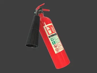 Fire Extinguisher Low-poly 3D model