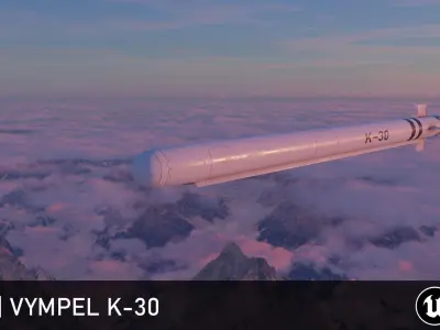 Air-To-Air Missile AAM Free low-poly 3D model