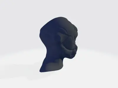 Soldier Armor Head Low-poly 3D model
