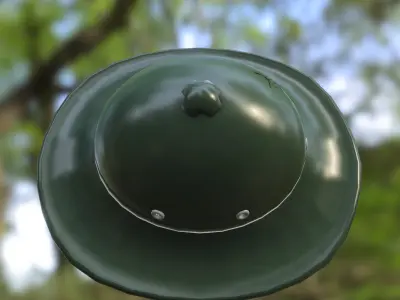 Vintage Military Pith Helmet 3D model