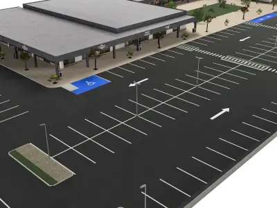 Commercial mall 3D model