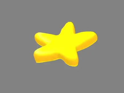 Cartoon starfish Low-poly 3D model
