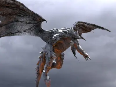 Demon Lava Dragon 3D model