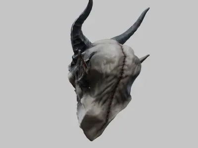 Demon Bust - 3D Model Low-poly 3D model
