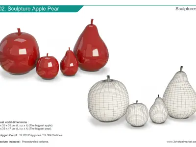 Sculpture Collection modern sculptures and figurines 3D model