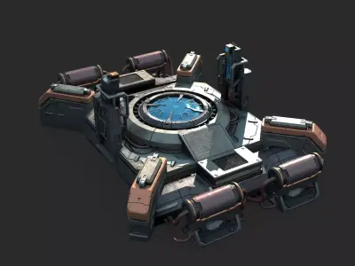 Future Sci-Fi Hyperspace Transport Machine 3D model