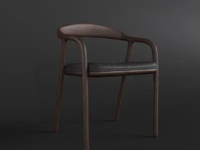 wooden chair Free 3D model get