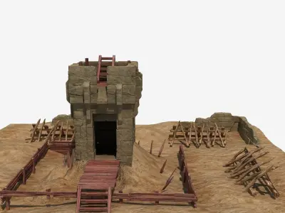 Desert Guard Tower 3D model