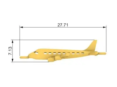 Airplane Jewel 3D print model