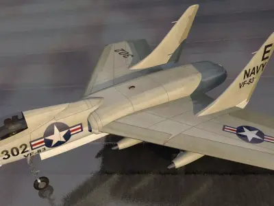 Vought-Grumman F-7U-3 Cutlass 3D model