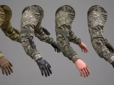 Modular FPS Arms Pack 06 PRO Low-poly 3D model