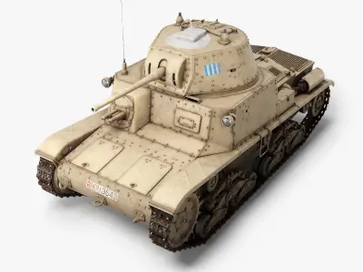 Ansaldo M15 42 Italian Tank 3D model