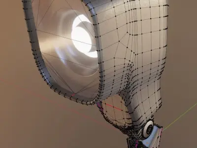 E-scooter front light with procedural PBR material setup 3D model