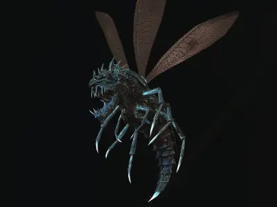 Flying Bug 3 Low-poly 3D model