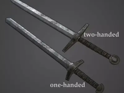 Next Gen AAA Generic Medieval Swords Set Free low-poly 3D model