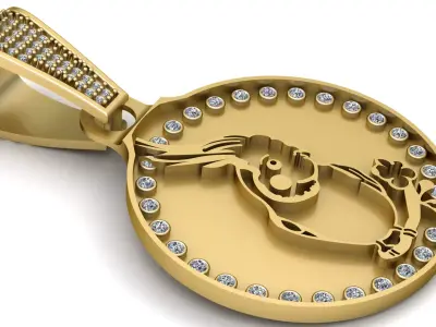 Gold Cockatiel Pendant 3D print model