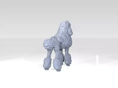 Poodle Voxel 3D model