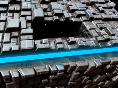 Diamond Spaceship Midpoly Low-poly 3D model