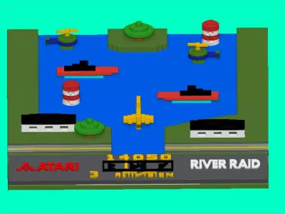 River Raid atari classics 3D print model