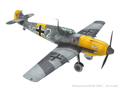 Messerschmitt Bf-109E 3D model