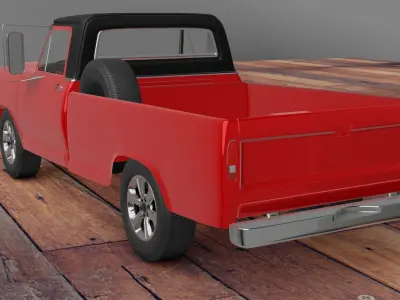 Pickup Ford F-100 1972 Free 3D model