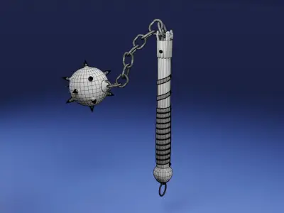 Morgenstern 3D model pen with chain 3D model