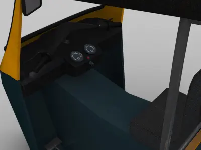 Tuk tuk Lowpoly Low-poly 3D model