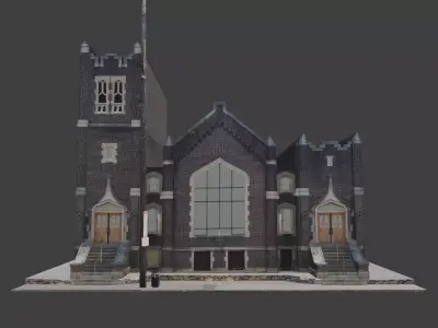 Catholic Church Low-poly 3D model