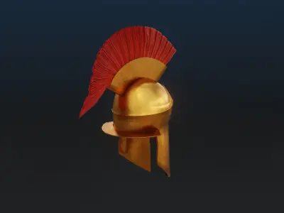 Ancient greek helmet Low-poly 3D model