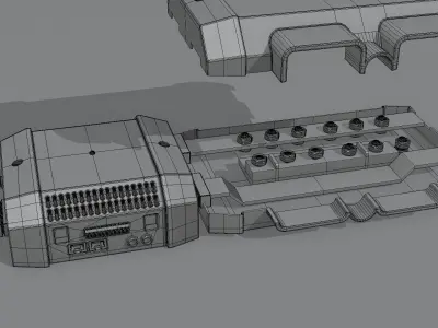 Victron Energy Lynx Smart BMS and Lynx Distributor Low-poly 3D model