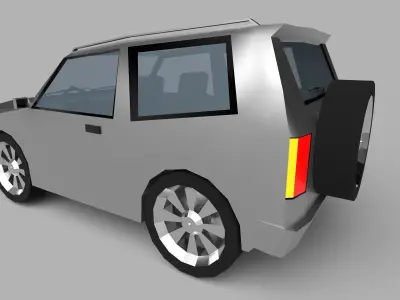 Low Poly SUV Low-poly 3D model