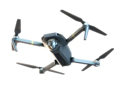 DJI Mavic Pro Drone 3d model vray realistic Low-poly 3D model