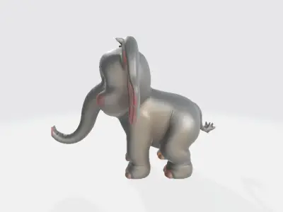 Baby cartoon elephant 3D model
