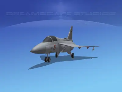 HAL Tejas Fighter V01 Low-poly 3D model