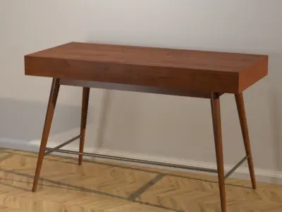 Modern Desk 05 Free low-poly 3D model