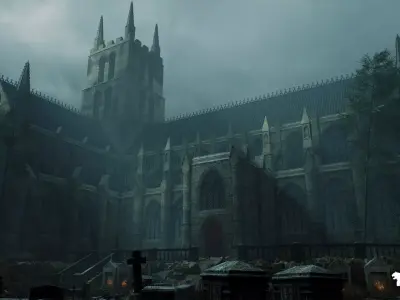 Forgotten Echoes Environment Low-poly 3D model