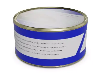 Canned meats and poultry Canned Chicken Low-poly 3D model