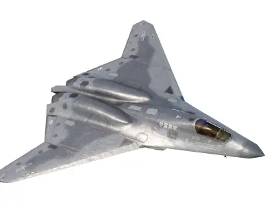 AVIC SAC J-50 J50 carrier-based fighter aircraft of Chinese Navy Low-poly 3D model