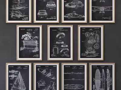 JUNIQE Vehicle Print collection Low-poly 3D model