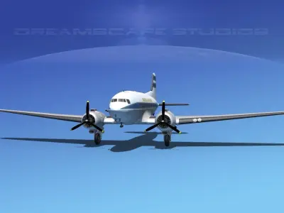 Douglas DC-3 Carlysle 3D model