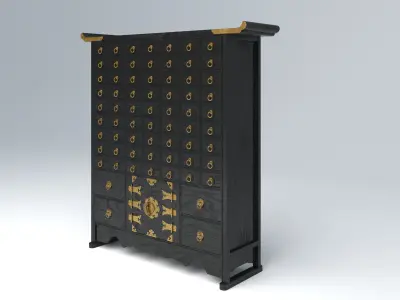KOREAN HERB CABINET 01 3D model