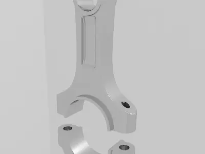 Connecting Rod-Piston with elements 3D model