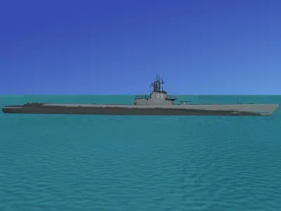 Gato Class Submarine SS228 USS Drum 3D model