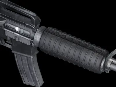 m4a1 ar15 modular  Low-poly 3D model