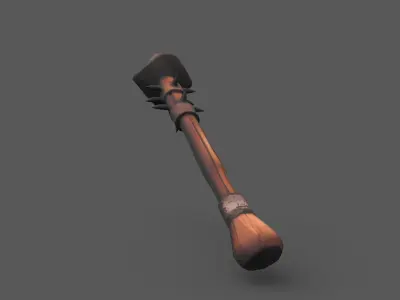 Primitive Spiked Club -Stylized 3D Game Asset Free low-poly 3D model