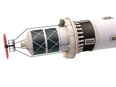 Phare du Creach lighthouse 3D model