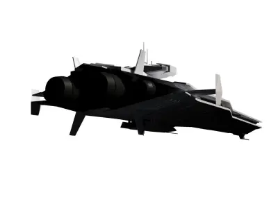 Futuristic Sci-Fi Space Heavy Cruiser 3D model