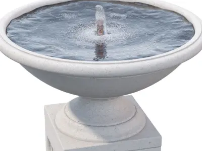 Aurelia Concrete Fountain 3D model